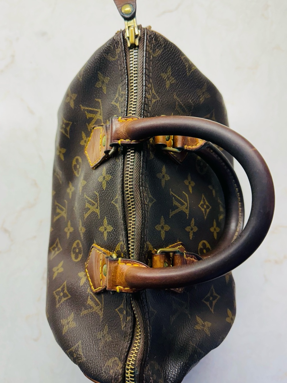 Vintage Louis Vuitton Monogram Speedy-style handbag, 10" W × 7" H × 7" D - Picture 4 of 16